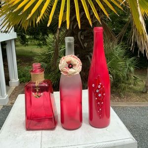Decorative Red Wine Bottles